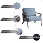 Accent Armchair Solid Hardwood Upholstered