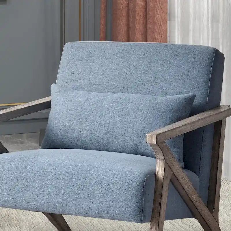 Accent Armchair Solid Hardwood Upholstered