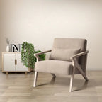 Accent Armchair Solid Hardwood Upholstered