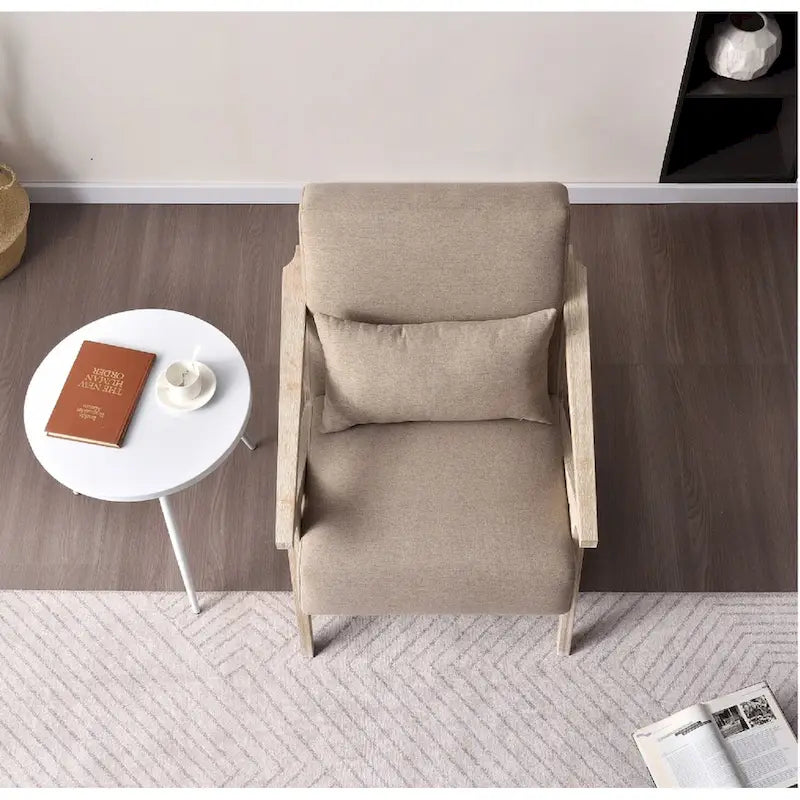 Accent Armchair Solid Hardwood Upholstered