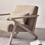 Accent Armchair Solid Hardwood Upholstered