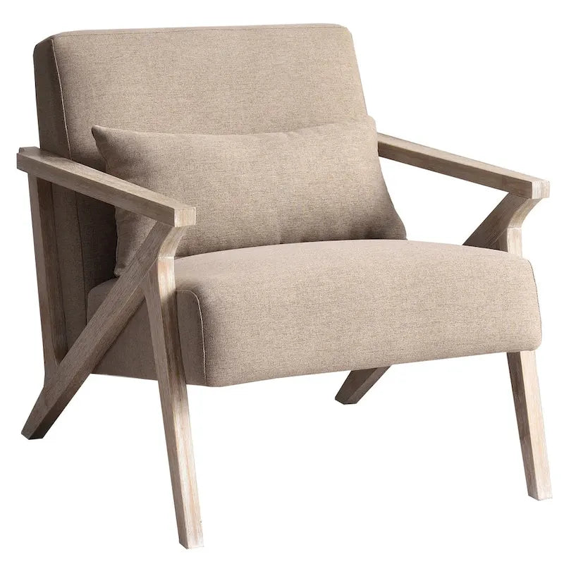 Accent Armchair Solid Hardwood Upholstered