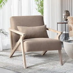 Accent Armchair Solid Hardwood Upholstered