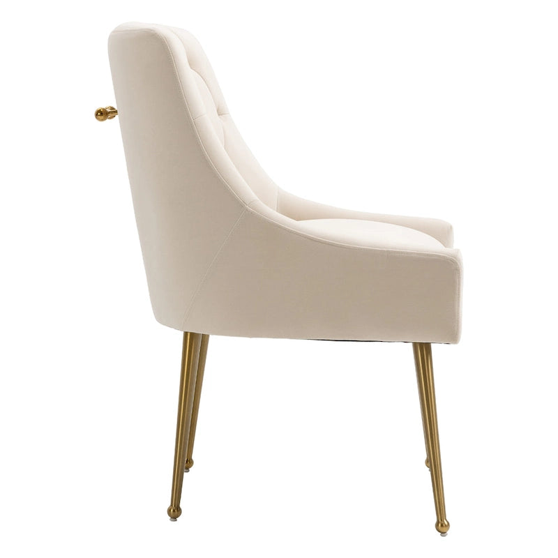 Tufted Velvet Upholstered Accent Dining Chairs Side Chairs (Set of 2)