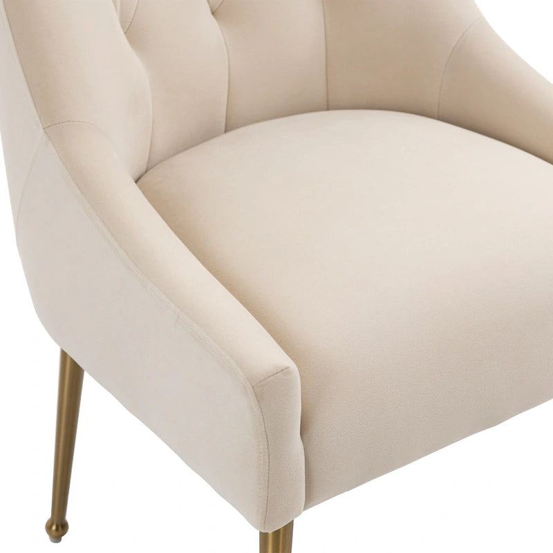 Tufted Velvet Upholstered Accent Dining Chairs Side Chairs (Set of 2)