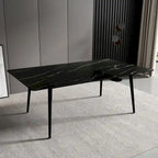 70.8 Rectangle Dining Table with Stone Top