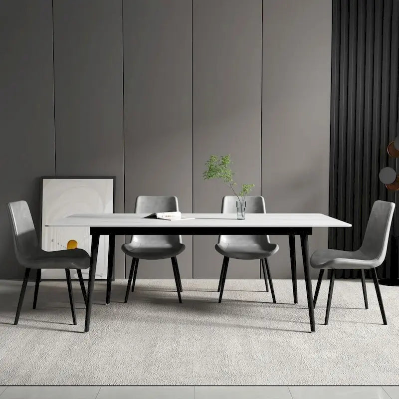 70.8 Rectangle Dining Table with Stone Top