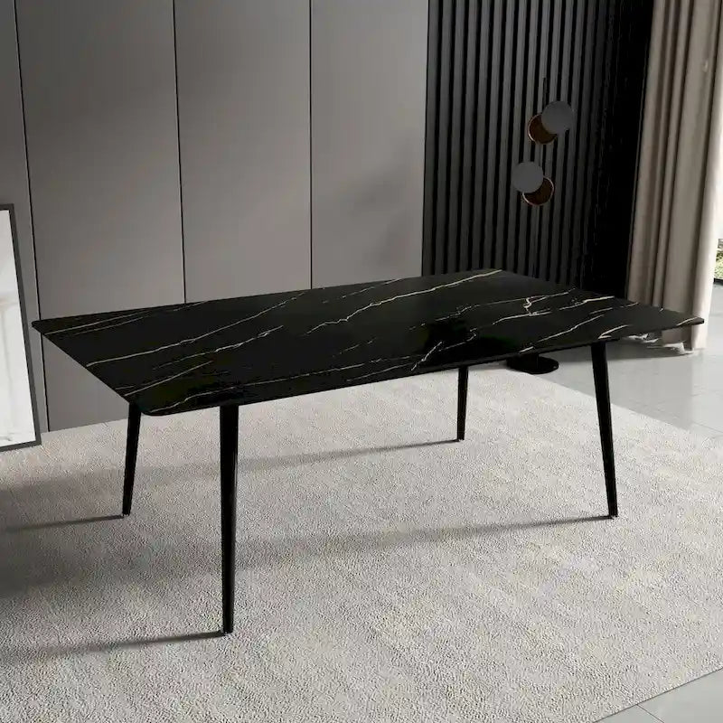 70.8 Rectangle Dining Table with Stone Top