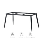 70.8 Rectangle Dining Table with Stone Top