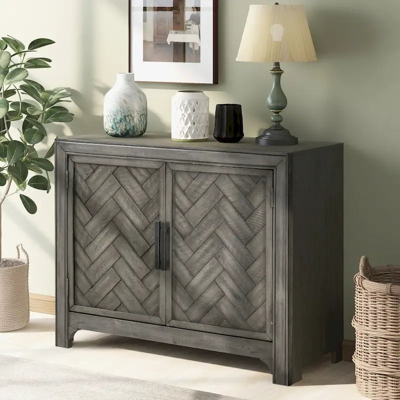 40 Modern Console Table Sofa Table for Living Room with 2 Shelves