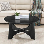 36 Round Wooden Coffee Table for Living Room