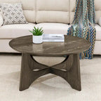 36 Round Wooden Coffee Table for Living Room