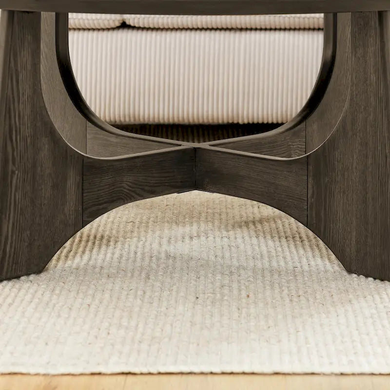 36 Round Wooden Coffee Table for Living Room