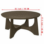 36 Round Wooden Coffee Table for Living Room