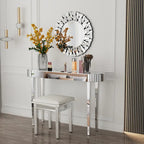Mirrored Console Table, Silver Entryway Table - 47.2x12.6x31.5 inch
