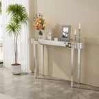 Mirrored Console Table, Silver Entryway Table - 47.2x12.6x31.5 inch