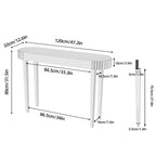 Mirrored Console Table, Silver Entryway Table - 47.2x12.6x31.5 inch