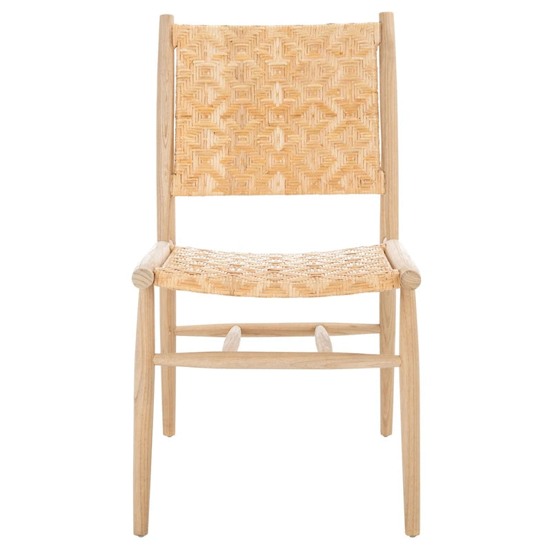 Nadine Coastal Rattan Dining Room Chair (Set of 2) - 24.8 x 19.6 L x 15.7 H - 25Wx20Dx35H