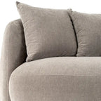 Neutral Modern 4 Seat Rectangle Curved Sofa - 117 x 49 x 31