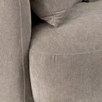 Neutral Modern 4 Seat Rectangle Curved Sofa - 117 x 49 x 31