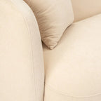 Neutral Modern 4 Seat Rectangle Curved Sofa - 117 x 49 x 31