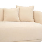 Neutral Modern 4 Seat Rectangle Curved Sofa - 117 x 49 x 31