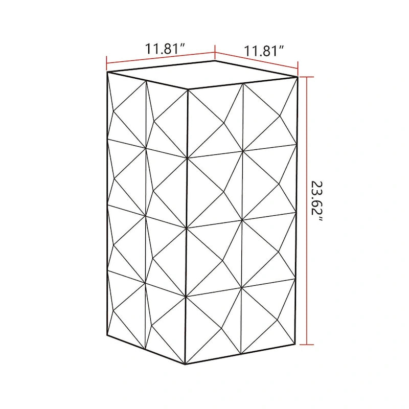 23.62Height Three-dimensional Embossed Pattern Design Retro Coffee Table Retro Furniture