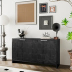 Farmhouse Style 4-Door Wooden Sideboard Buffet Cabinet