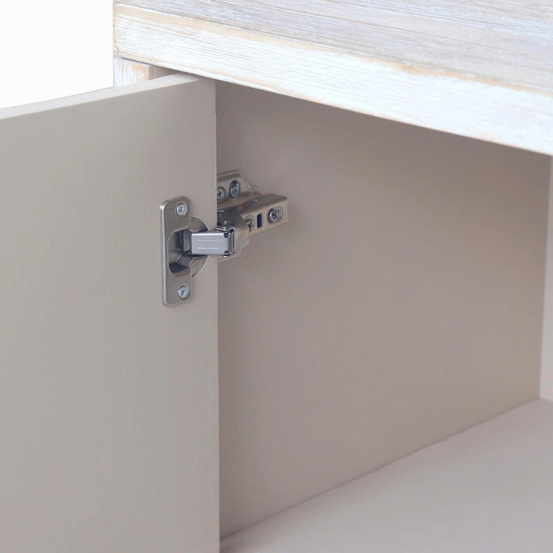 Farmhouse Style 4-Door Wooden Sideboard Buffet Cabinet