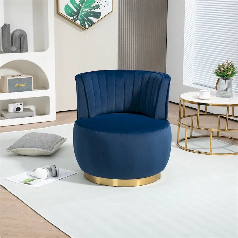 360 Degree Swivel Cuddle Barrel Accent Chairs with Wide Upholstered