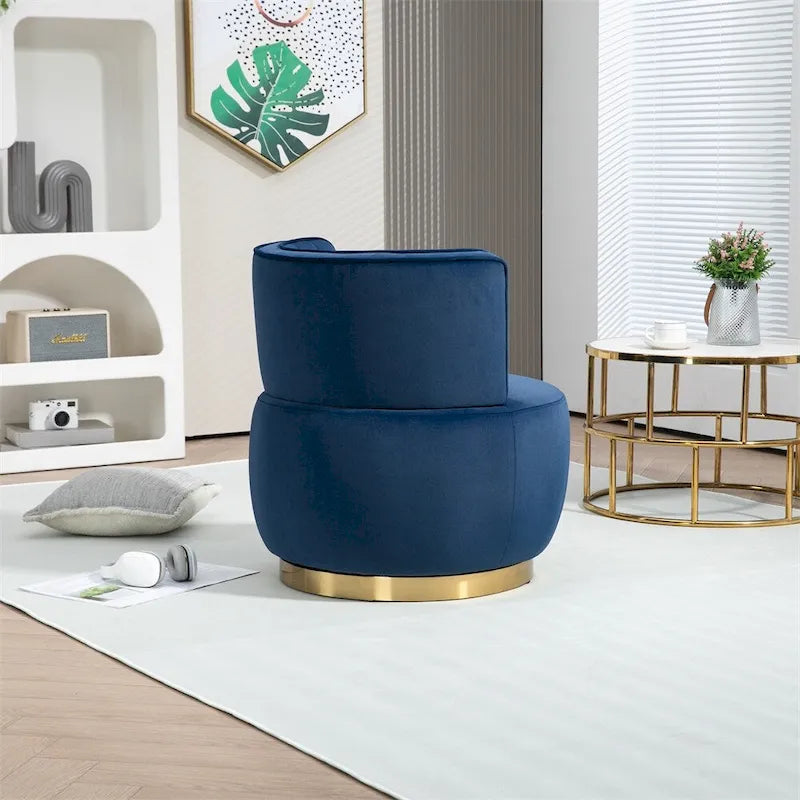 360 Degree Swivel Cuddle Barrel Accent Chairs with Wide Upholstered