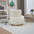 360 Degree Swivel Cuddle Barrel Accent Chairs with Wide Upholstered