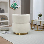 360 Degree Swivel Cuddle Barrel Accent Chairs with Wide Upholstered