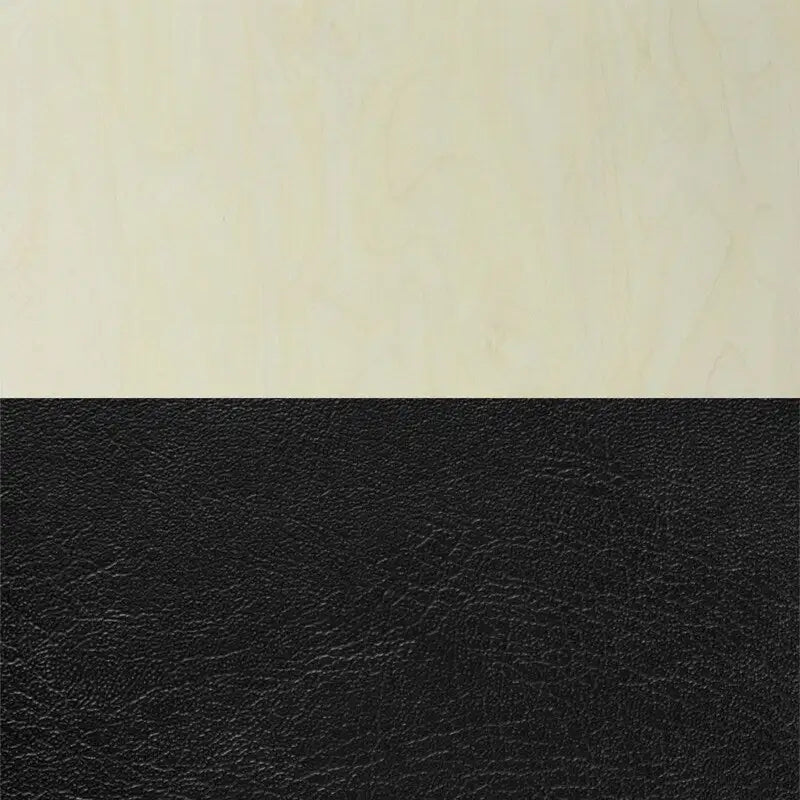 Kahlo 48 Square Breakroom Table- Maple/ Black & 4 Restaurant Stack Chairs- Black