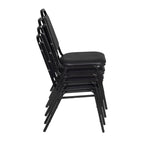 Kahlo 48 Square Breakroom Table- Maple/ Black & 4 Restaurant Stack Chairs- Black