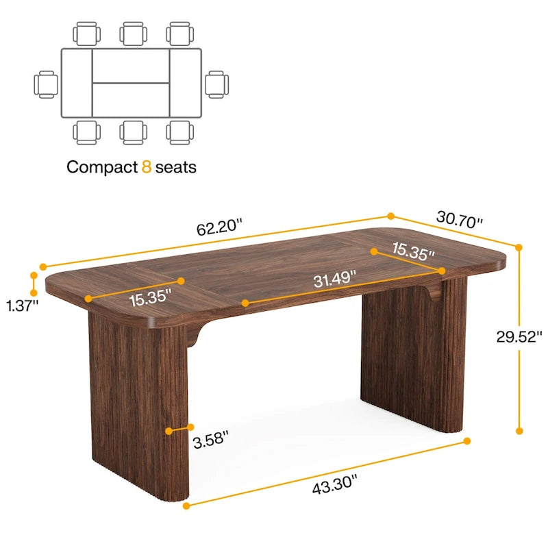 5FT Wood Rectangular Conference Meeting Table Office Executive Desk