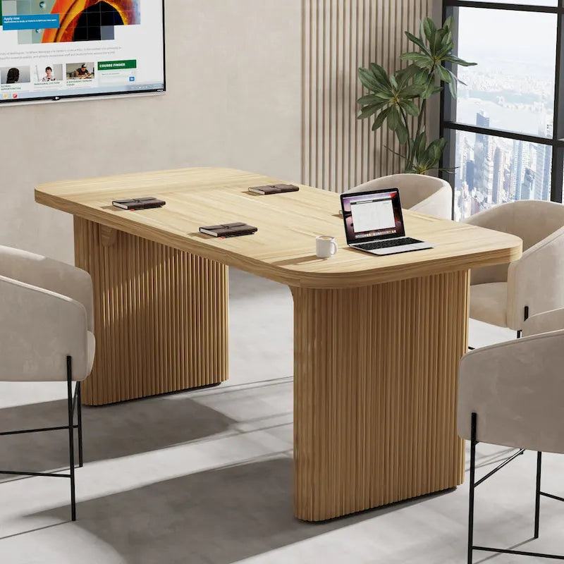 5FT Wood Rectangular Conference Meeting Table Office Executive Desk